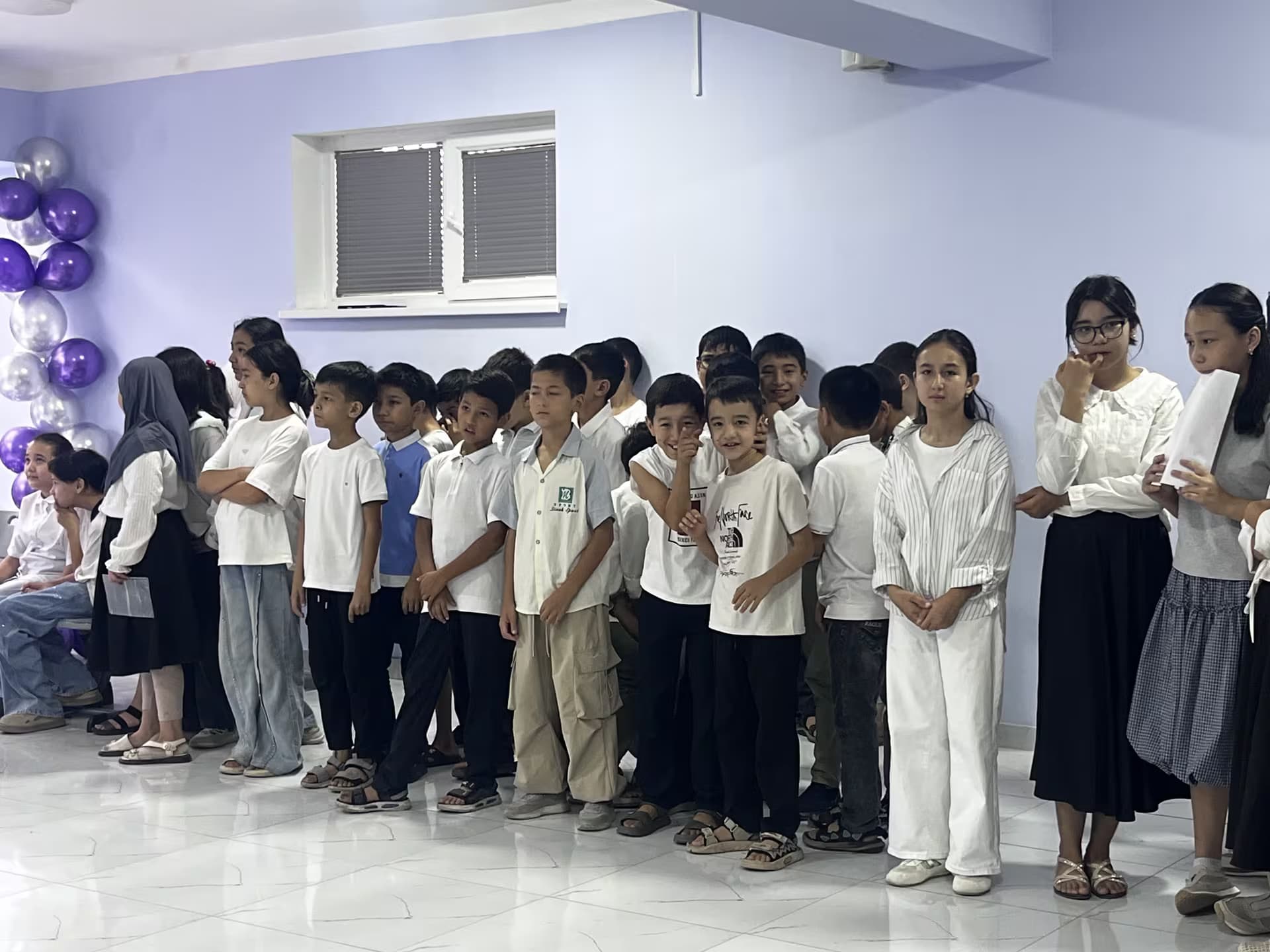 Students gathering for the Dombit graduation ceremony